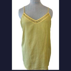 Limited Yellow V Neck Cami with Cut outs size L
